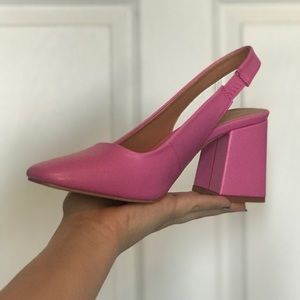 Size 7 Pink Chunky Heel